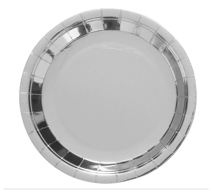 Translation missing: it.Pack de 6 Platos Plateados de 23 cm