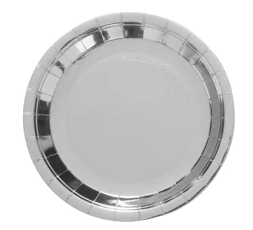Translation missing: it.Pack de 6 Platos Plateados de 23 cm
