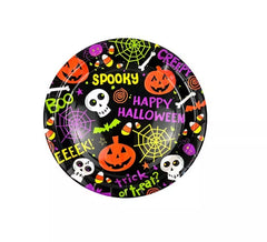 Confezione da 6 piatti con stampa Spooky Halloween da 18 cm