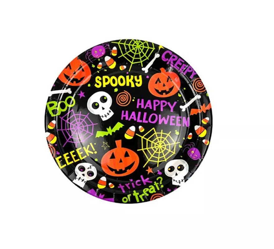 Translation missing: it.Pack de 6 Platos Spooky Halloween Print de 18 cm