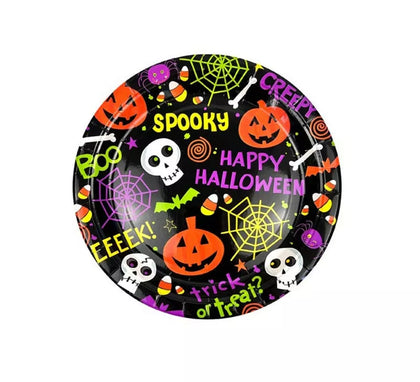 Pack de 6 Platos Spooky Halloween Print de 23 cm