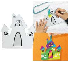 Confezione da 6 sagome di Halloween da colorare 12 cm