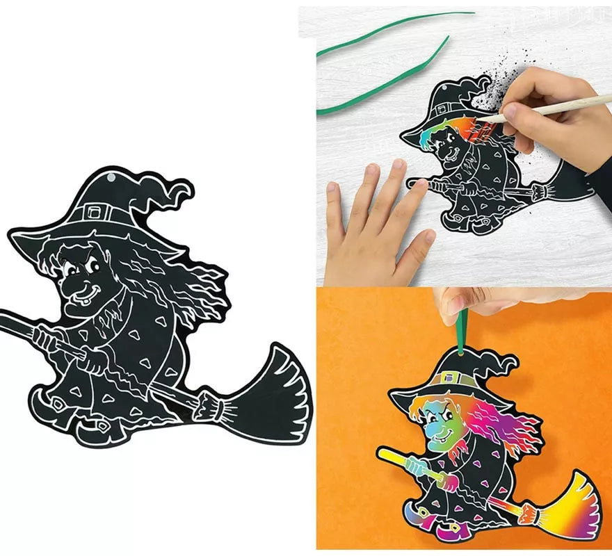 Translation missing: it.Pack de 6 Siluetas Halloween para para Colorear 14 cm