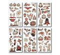 Pack de 6 Tatuajes Halloween luminiscente en modelos surtidos de 6,8 cm
