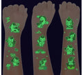 Pack de 6 Tatuajes Luminiscentes de Unicornios