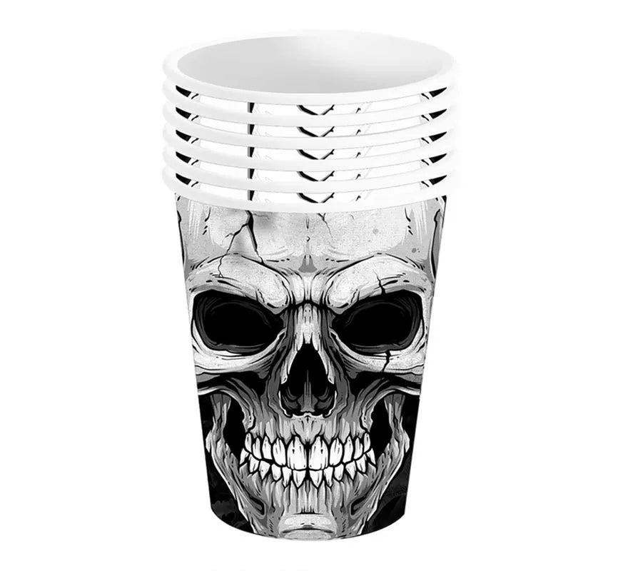 Translation missing: es.Pack de 6 Vasos Calavera Temible de 240 ml