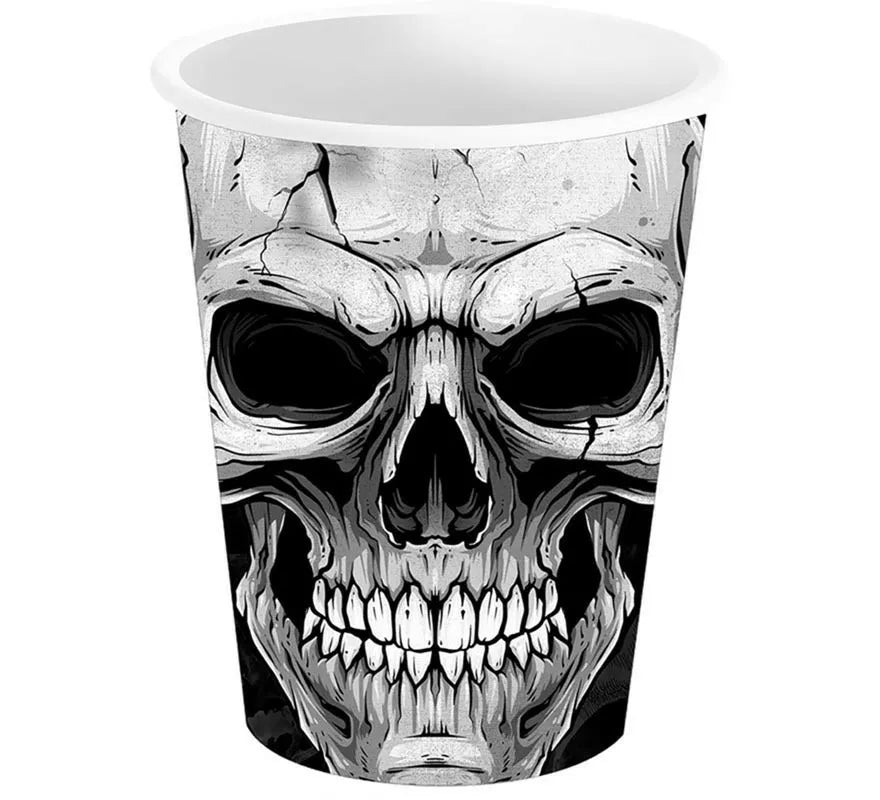 Translation missing: it.Pack de 6 Vasos Calavera Temible de 240 ml
