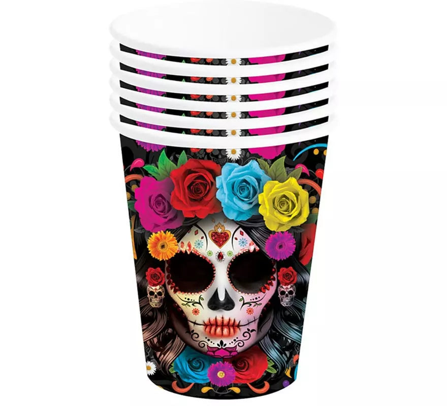 Translation missing: it.Pack de 6 Vasos Catrina Colorida de 240 ml