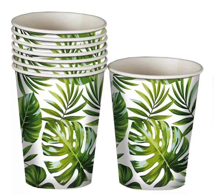 Translation missing: it.Pack de 6 Vasos con estampado de hojas