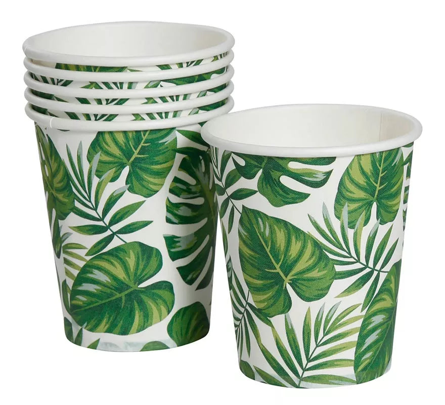 Translation missing: it.Pack de 6 Vasos con estampado de hojas
