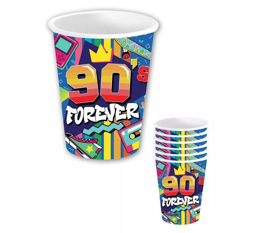 Translation missing: it.Pack de 6 Vasos de los años 90 de 240 ml