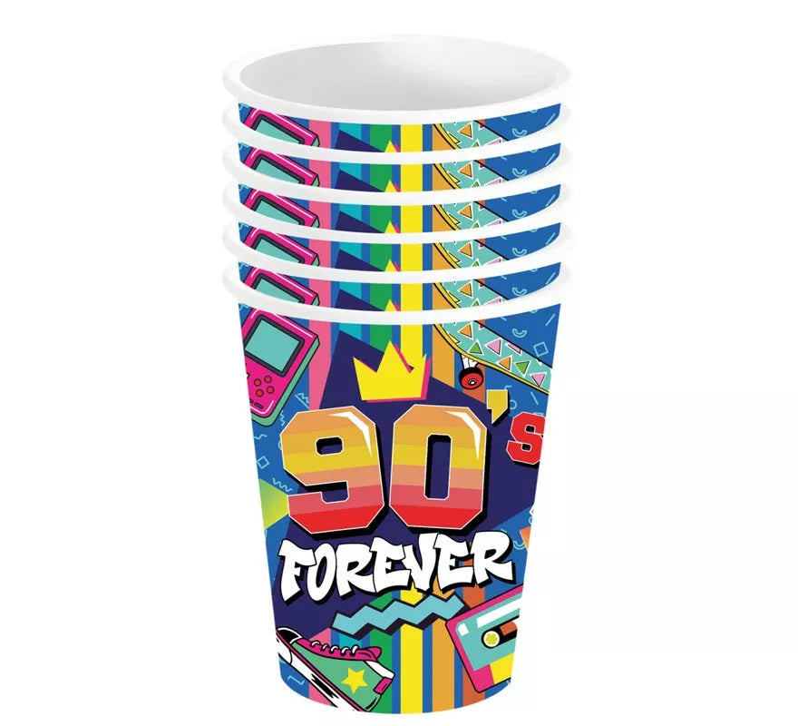 Translation missing: it.Pack de 6 Vasos de los años 90 de 240 ml