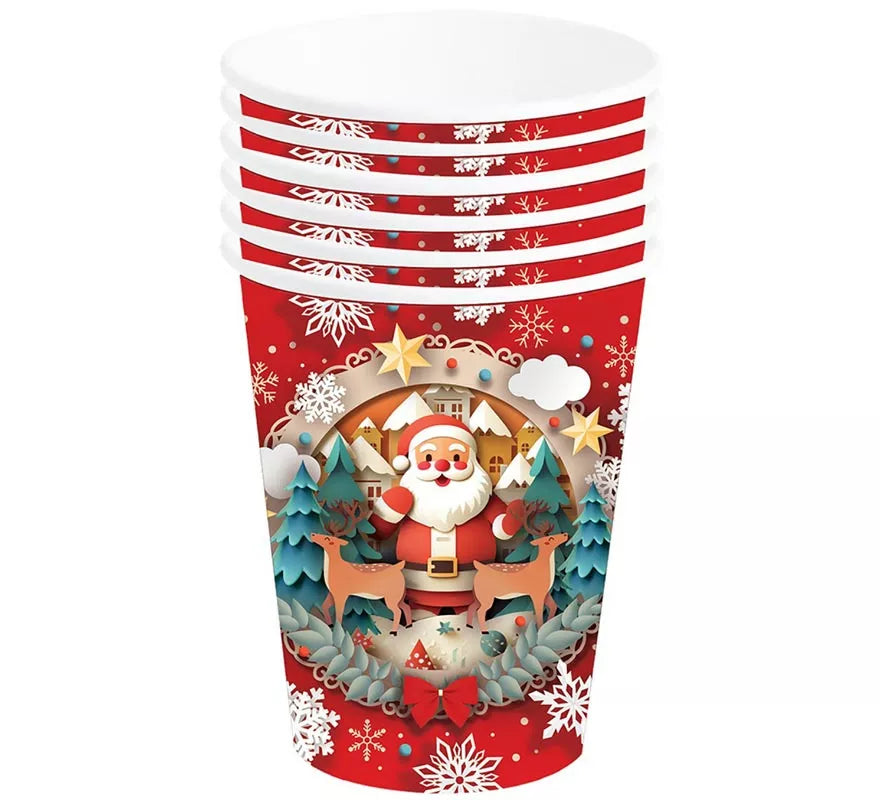 Translation missing: it.Pack de 6 Vasos de Papá Noel de 240 ml
