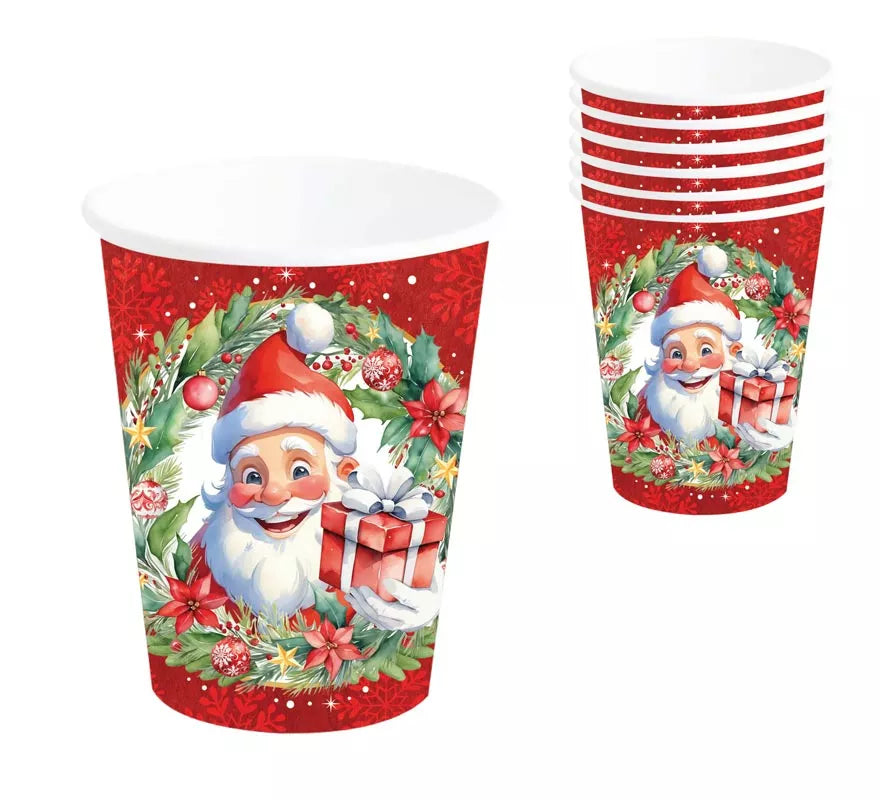 Translation missing: it.Pack de 6 Vasos de Papá Noel de 240 ml y 9 cm
