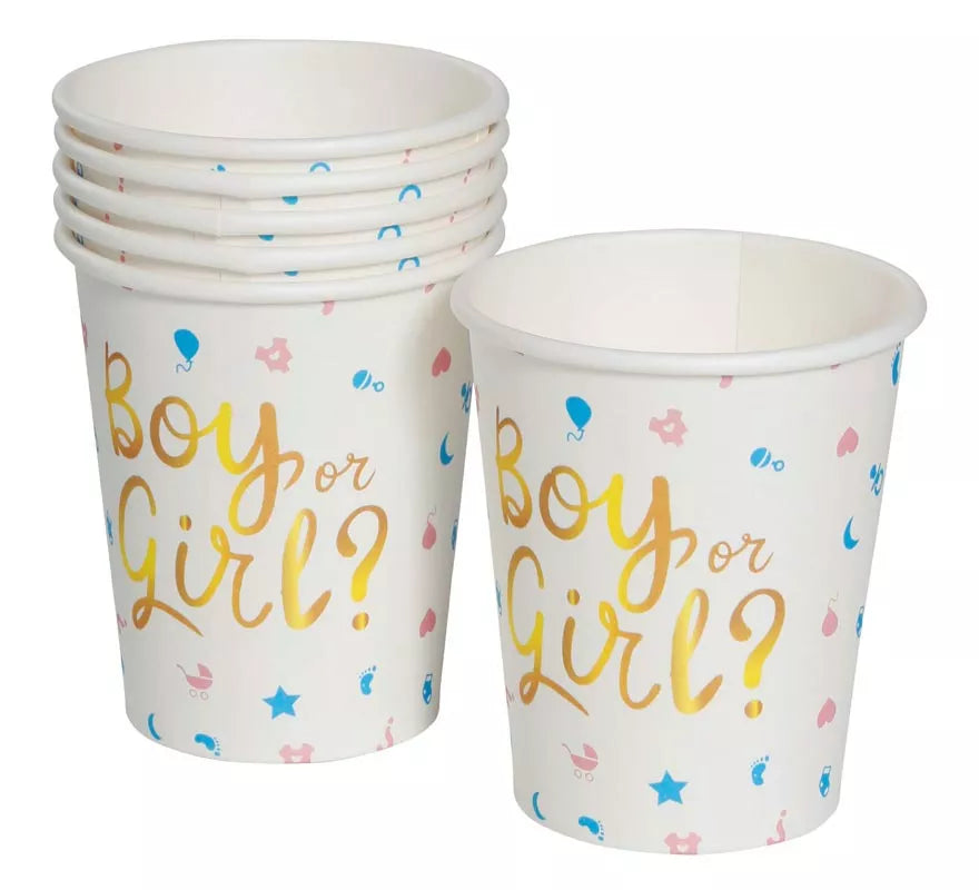 Translation missing: it.Pack de 6 Vasos It's a Boy or it's a Girl