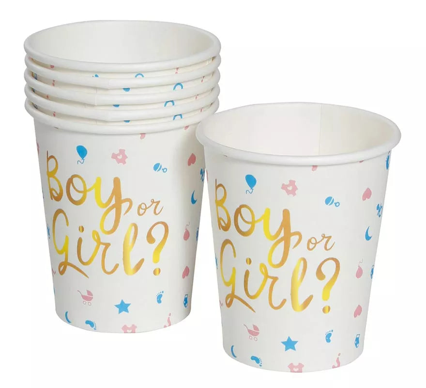 Translation missing: es.Pack de 6 Vasos It's a Boy or it's a Girl