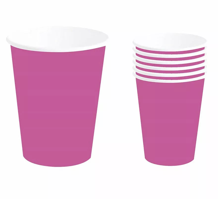 Translation missing: it.Pack de 6 Vasos Neón Fucsia de 240 ml (90 cm)