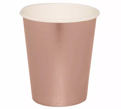 Confezione da 6 Bicchieri Oro e Rosa da 240 ml (9 cm)