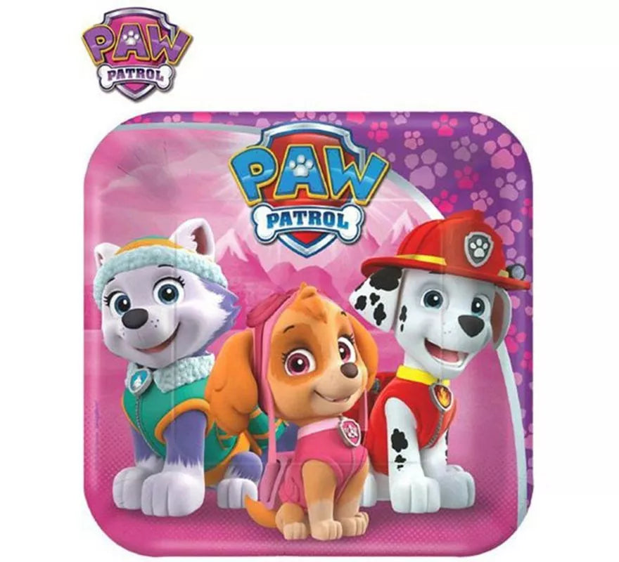 Translation missing: it.Pack de 8 Bandejas de papel de La Patrulla Canina de 17,7 cm