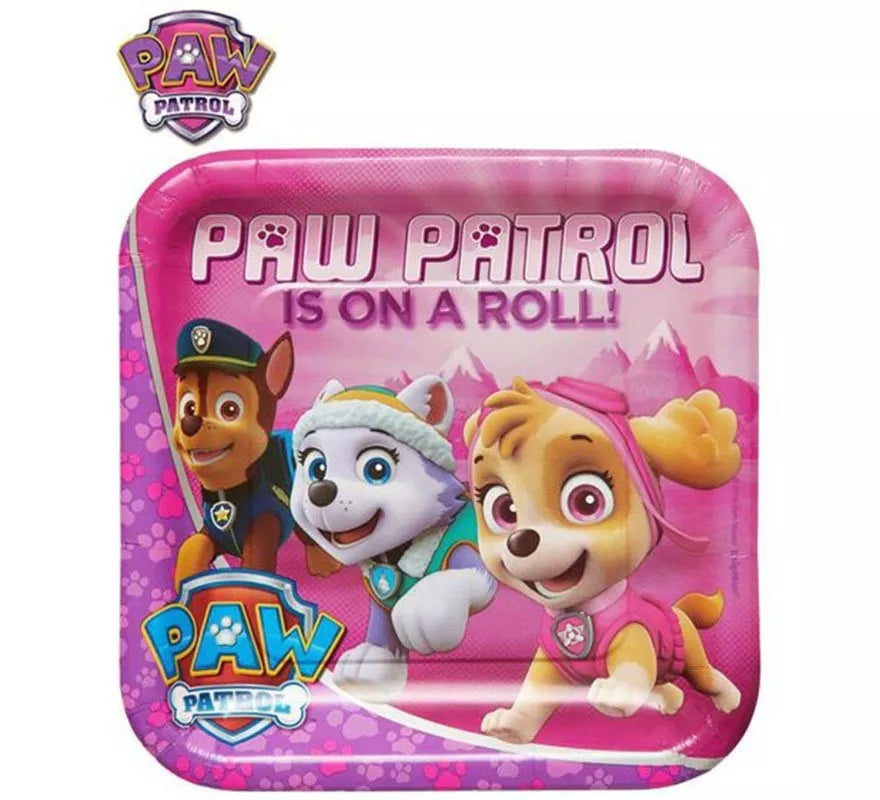 Translation missing: it.Pack de 8 Bandejas de papel de La Patrulla Canina de 22,8 cm