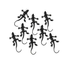 Pack de 8 Lagartos negros decorativos