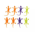 Pack de 8 Lagartos tricolor gruesos decorativos