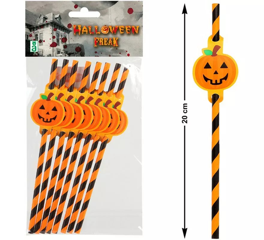 Translation missing: it.Pack de 8 Pajillas con Calabaza 25X13 cm