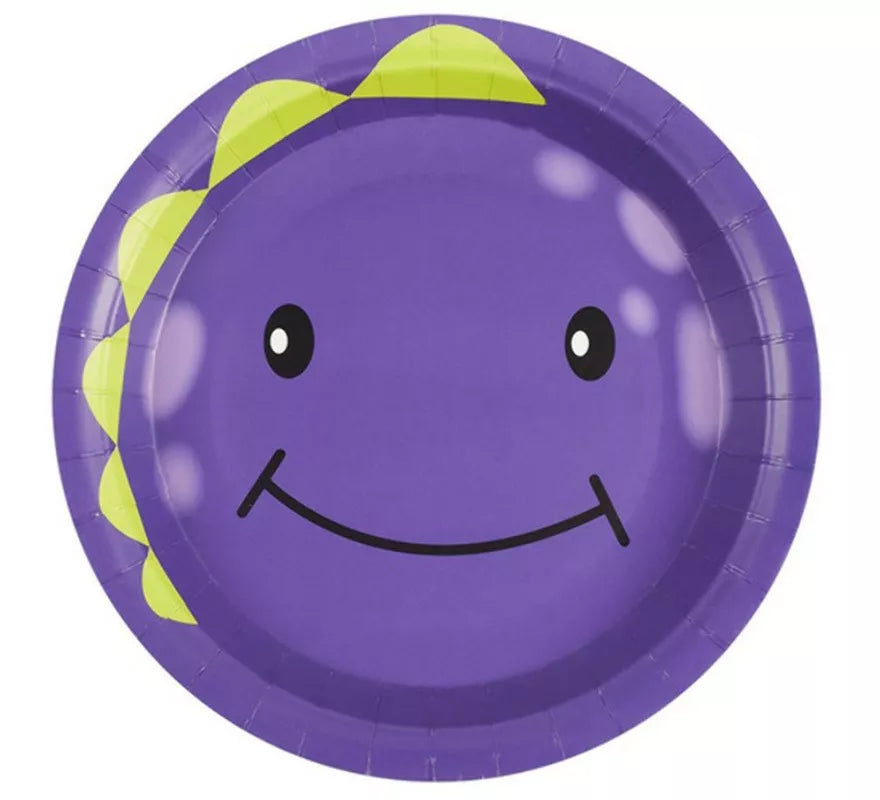 Pack de 8 Platos de Monstruo Morado