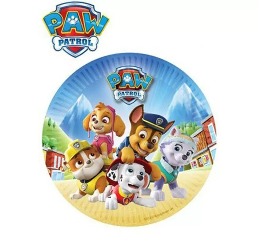 Translation missing: it.Pack de 8 Platos de papel de La Patrulla Canina de 18 cm