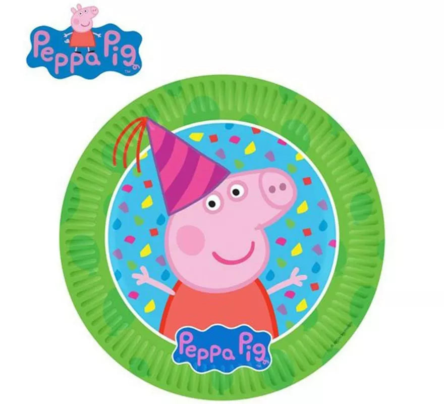 Translation missing: it.Pack de 8 Platos de papel de Peppa Pig de 18 cm