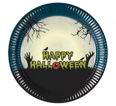 Confezione da 8 Piatti Carta Happy Halloween 23cm