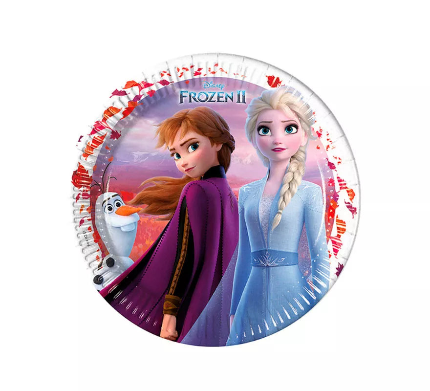 Translation missing: it.Pack de 8 Platos Frozen 2 de Cartón de 23 cm