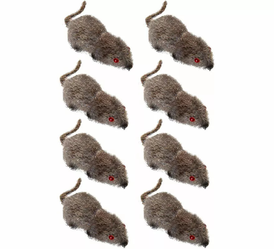Translation missing: it.Pack de 8 Ratones grises de 5 cm
