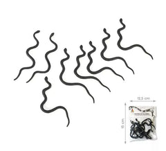 Pack de 8 Serpientes negras delgadas