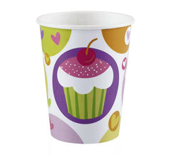 Confezione da 8 bicchieri da 266 ml. Cupcake