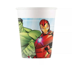 Confezione da 8 Bicchieri di Carta Avengers 200 ml