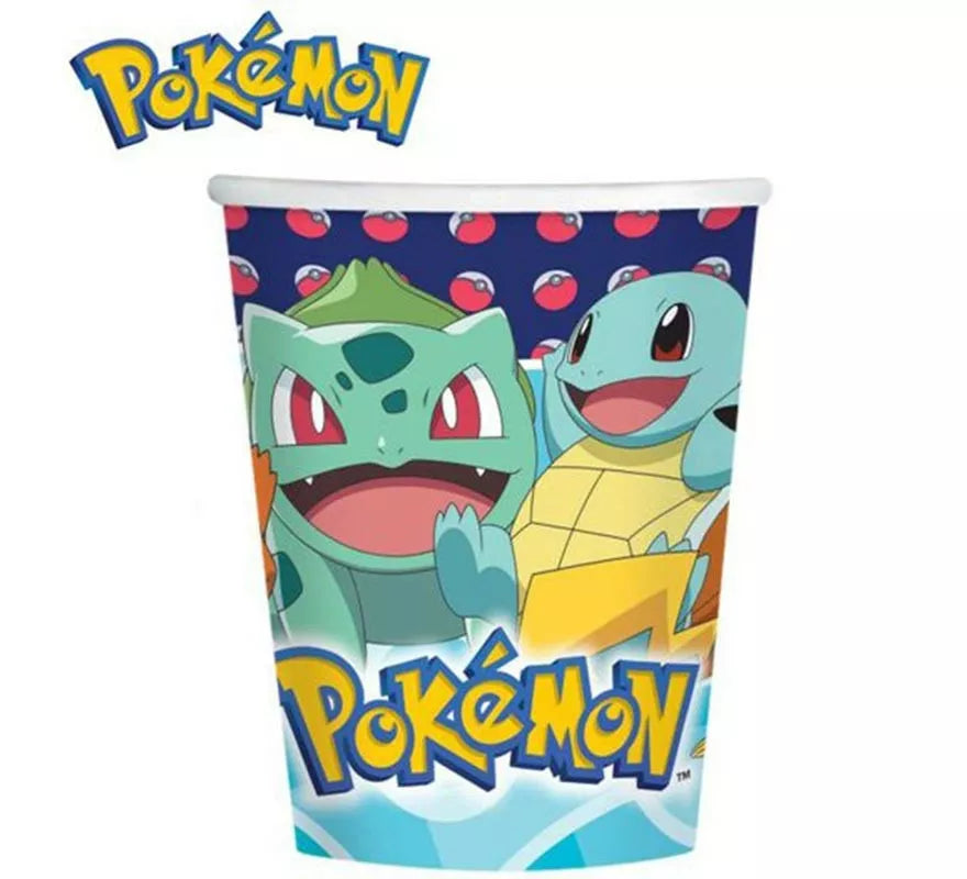 Translation missing: it.Pack de 8 Vasos de papel de Pokémon de 250 ml