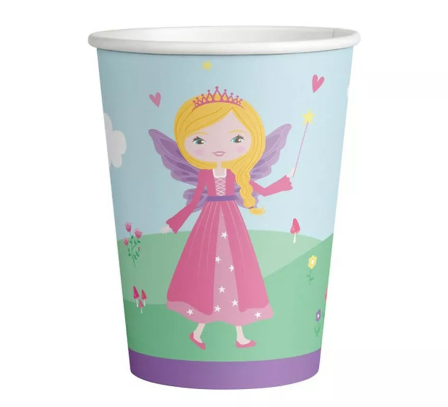 Translation missing: it.Pack de 8 Vasos de Princesa Medieval de Cartón de 250 ml