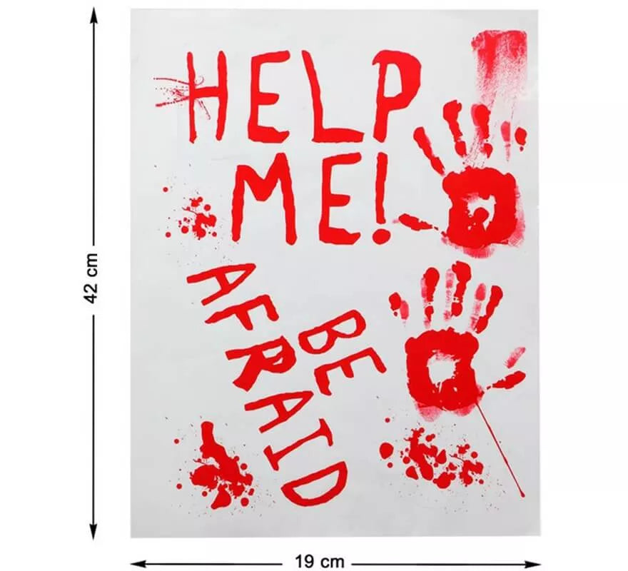 Translation missing: es.Pack de Adhesivas con Sangre para Halloween 42x19 cm