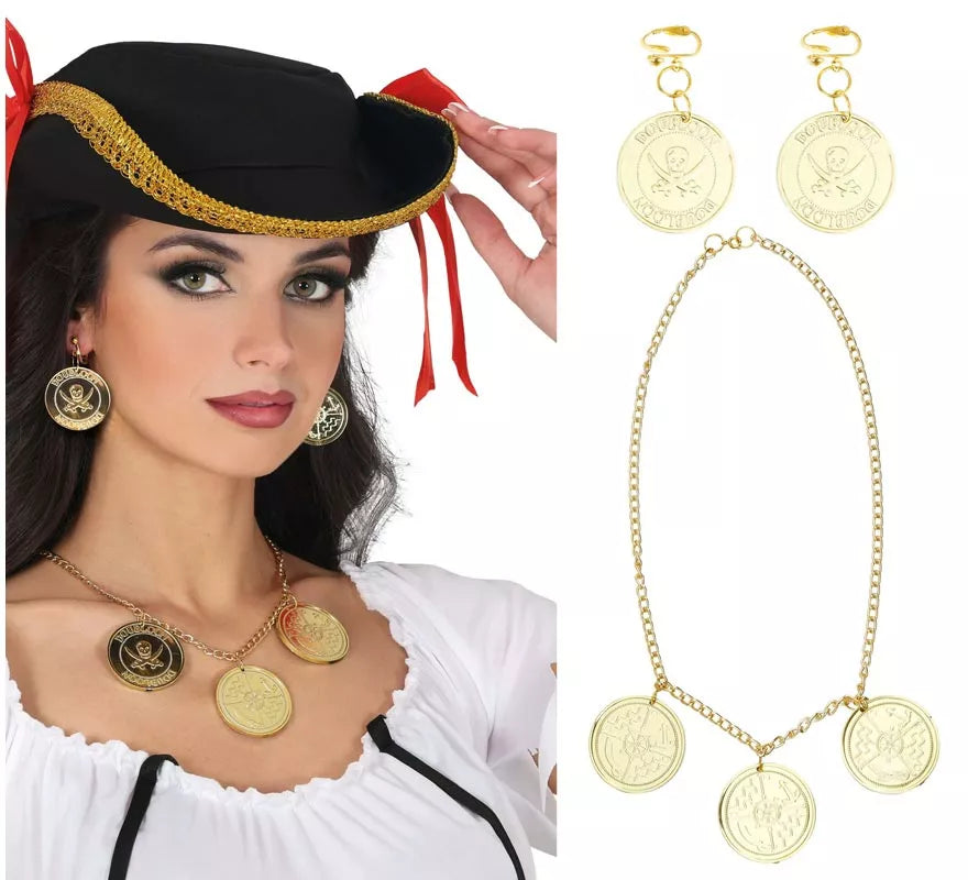 Translation missing: it.Pack de Collar y Pendientes de Monedas Pirata