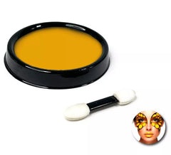 Confezione trucco giallo a base d'acqua con pennello