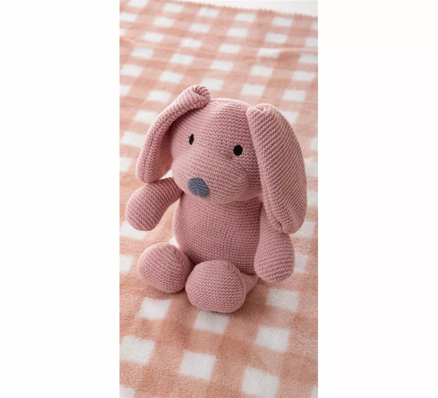 Translation missing: it.Pack Manta de 90x75 cm y Perro de Peluche rosa de 26 cm