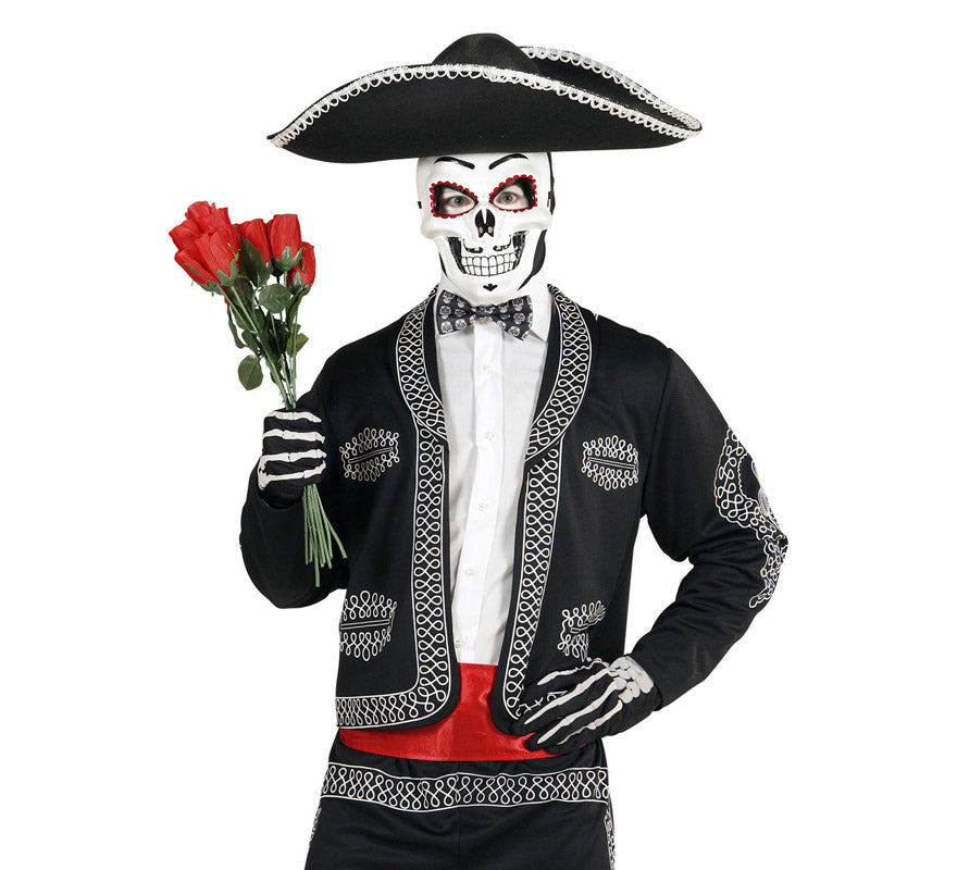 Translation missing: it.Pajarita Día de Los Muertos Catrina Regulable en Raso