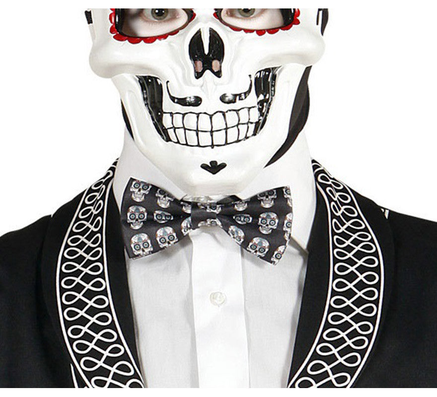 Translation missing: it.Pajarita Día de Los Muertos Catrina Regulable en Raso