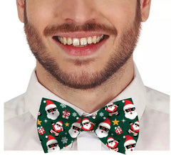 Papillon stampato con Babbo Natale da 12 cm