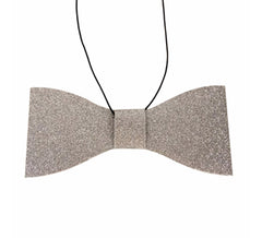 Papillon Argento con Carta Glitter 13X6 cm