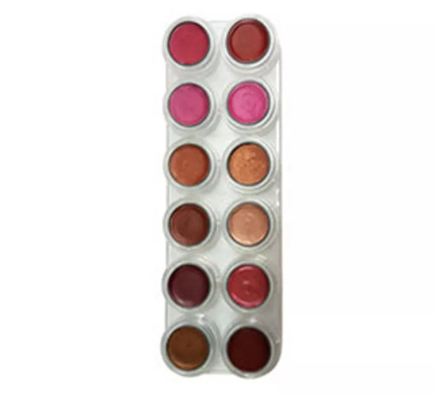 Paleta Labiales 12 Colores Perlados Lp