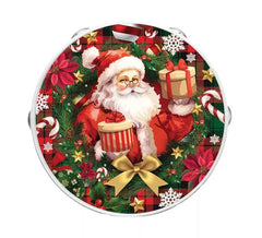 Tamburello di Babbo Natale in PVC da 13 cm