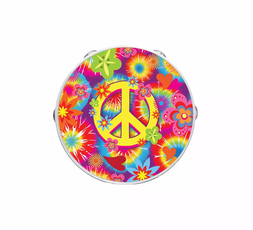 Translation missing: es.Pandereta Hippie multicolor de 17 cm