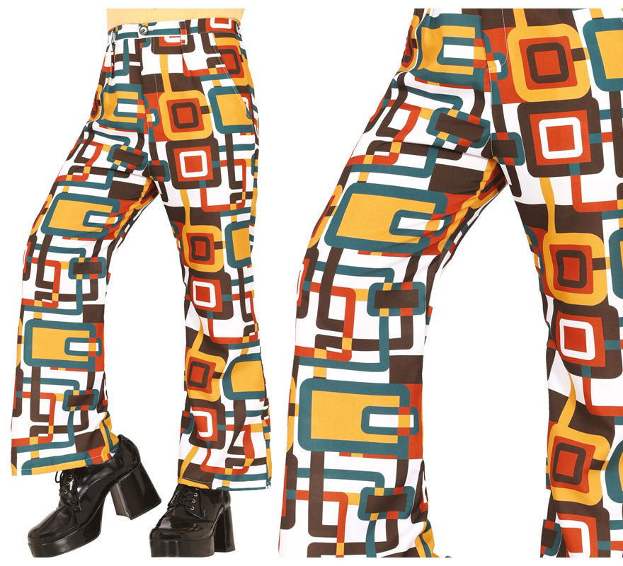 Translation missing: es.Pantalón Estampado cuadros de los años 70 adulto